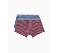 EMPORIO ARMANI 2-Pack Trunk Caleçon, Rayures Vertes/Vintage, L Homme