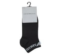 EMPORIO ARMANI 3-Pack Ankle Socks Chaussettes, Noir/Noir, Taille Unique Femme