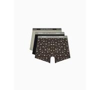 EMPORIO ARMANI 3-Pack Boxer Boxeur ajusté, Sag/Rav-Sag Prt/Noir, L Homme