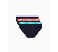 EMPORIO ARMANI 3-Pack Brief, Bikini Homme, Armani BLU/Armani BL,