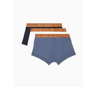 EMPORIO ARMANI 3-Pack Trunk Maillot, Bianco/VIN IND/Arman, L Homme