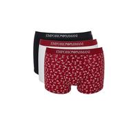EMPORIO ARMANI 3-Pack Trunk Maillot, White/Red/Black, M Homme
