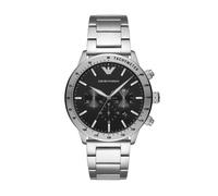 Emporio Armani Montre pour homme, mouvement chronographe à quartz, boîtier en acier inoxydable de 43 mm avec bracelet en acier inoxydable, AR11241