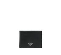 Emporio Armani - ASV Coin-Pocket Wallet with Eagle Plate - Homme - Accessoires - Noir - Taille: ONE Size