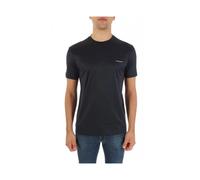 Emporio Armani - ASV T-shirt en jersey de mélange de Lyocell - Homme - Tops - Bleu - Taille: M