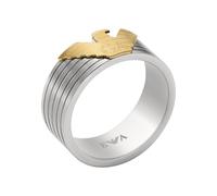 Emporio Armani Bague Emporio Armani en acier inoxydable, bicolore, pour homme, EGS3076040