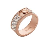 Emporio Armani Bague Emporio Armani en acier inoxydable, doré rose, incrusté de cristaux, pour femme, EGS3092221