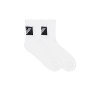 Emporio Armani Basic Sponge 2-Pack Ankle Socks Lot de 2 Chaussettes, Blanc, Taille Unique Homme