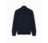 Emporio Armani Basic Terry Open Sweatshirt Maillot de survêtement, Bleu, L Homme