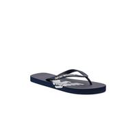 Emporio Armani Bold Eagle Logo Flip Flops, Bleu Marine + Blanc, W44 Mixte