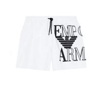 Emporio Armani - Bold Logo Swim Shorts - Homme - Maillots de bain - Blanc - Taille: L