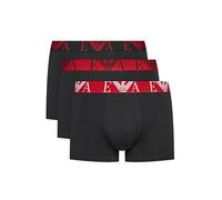Emporio Armani Bold Monogram 3-Pack Trunk Les Troncs, Nero/Nero/Nero, S pour des Hommes