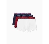 Emporio Armani Bold Monogram - Lot de 3 Boxers pour Homme, Bleu, Taille S, Bleu, S