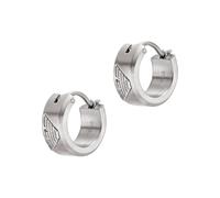 Emporio Armani Boucles d'oreilles en acier inoxydable argenté pour homme, EGS3165040, taille unique, Acier inoxydable, Pas de gemme