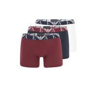 Emporio Armani Boxers bleu marine / lie de vin / blanc, Taille XL