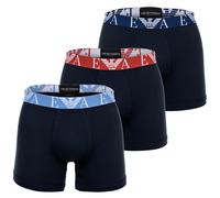Emporio Armani Boxers bleu nuit / bleu clair / rouge / blanc, Taille M