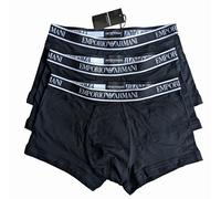Emporio Armani Boxershorts Trunk Lot de 3 Logoband Stretch Coton Noir Homme