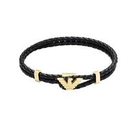 Emporio Armani Bracelet d'identification en cuir doré pour homme (modèle : EGS3321710)