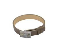 Emporio Armani Bracelet en acier inoxydable avec fermoir coulissant pour hommes, Brun baie