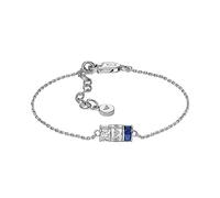 Emporio Armani Bracelet pour femme, bracelet en argent sterling, longueur : 150mm+30mm, largeur : 10mm, hauteur : 5.5mm, EG3580040, Argent et bleu