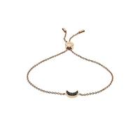 Emporio Armani Bracelet Pour Femmes, Longueur Intérieure : 160-235 mm ; Taille Lune : 9X7X2 mm Bracelet En Argent Sterling Et Or Rose, EG3369221, Noir et or