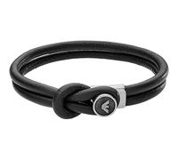 Emporio Armani Bracelet Pour Homme, 18.50 Cm Bracelet En Cuir Bleu, EGS2214020, Bleu marine 1