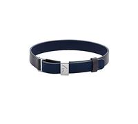Emporio Armani Bracelet Pour Hommes Essentiel, Longueur : 275mm, Largeur : 12mm Bracelet En Acier Inoxydable Argenté, EGS2918040, Bleu indigo