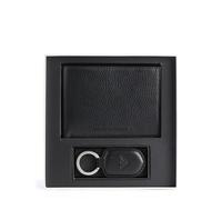 Emporio Armani Business Regenerated Giftset Portefeuille noir, cuir de vache grainé, homme