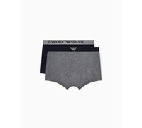 EMPORIO ARMANI Caleçons pour Homme, Gris Mel/Armani Blue, M