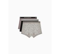 EMPORIO ARMANI Caleçons pour Homme, Noir/Ste-Grey Prt/GRE, M