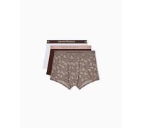 EMPORIO ARMANI Caleçons pour Homme, Taupe/Fer-FA Prt/Blanc, M