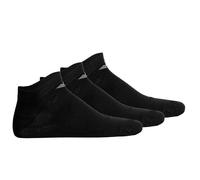 Emporio Armani Casual Cotton 3-Pack Sneaker Socks Lot de 3 Paires de Chaussettes, Noir/Noir, S-M Homme