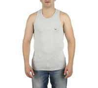 Emporio Armani CC729-110828 - Débardeur - Uni - Sans manche - Homme - Gris (Grigio Mélange) - Large (Taille fabricant: L)
