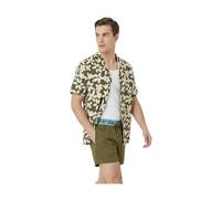 Emporio Armani - Chemise Manches Courtes Florale - Homme - Chemises - Vert - Taille: S