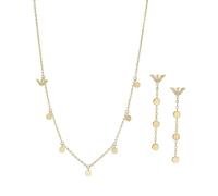 Emporio Armani Coffret collier et boucles d’oreilles en acier inoxydable, doré, pour femme, EGS3064SET