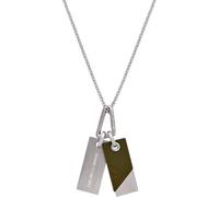 Emporio Armani Collier en acier inoxydable pour homme avec fermoir mousqueton, 50Lx1.66Wx3.7cm, Acier inoxydable, Pas de gemme