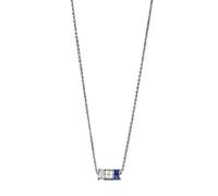 Emporio Armani Collier en argent sterling pour femme avec fermoir mousqueton, Bleu