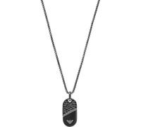 Emporio Armani Collier Homme Acier Inoxydable Noir EGS3138001, Taille Unique, Acier Inoxydable, Pas de gemme