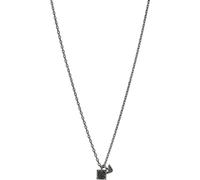 Emporio Armani Collier pendentif Emporio Armani en acier inoxydable, couleur gris acier, incrusté de cristaux noirs, pour homme, EGS3083060