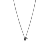 Emporio Armani Collier pendentif Emporio Armani en acier inoxydable, couleur gris acier, incrusté de cristaux noirs, pour homme, EGS3083060