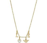Emporio Armani EGS2968710 Collier Femme Nacre Blanc, Length: 350+70mm, Charms size: 6mm, Acier inoxydable, Pas de pierre précieuse