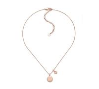 Emporio Armani Collier pour femmes en laiton avec fermoir mousqueton en ton or rose, Or rose foncé