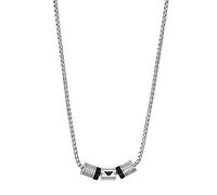 Emporio Armani Collier pour Homme Collier Rondelle Onyx, Longueur : 525mm, Largeur : 36.5mm, Hauteur : 8mm, EGS2998040
