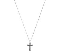 Emporio Armani Collier Pour Hommes, Longueur : 500mm + 50mm / Taille Du Pendentif : 25mm X 35mm X 3.5mm Collier En Acier Inoxydable Argenté, EGS1705040
