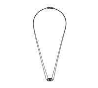 Emporio Armani Collier en acier inoxydable pour homme avec fermoir mousqueton, 52.5Lx1.74Wx0.9cm, Acier inoxydable, Pas de gemme