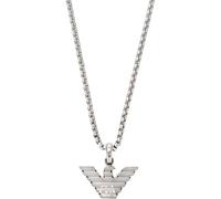 Emporio Armani Collier pour homme en acier inoxydable avec fermoir à mousqueton