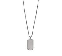 Emporio Armani Collier Pour Hommes Bases De Clés, Longueur : 525mm, Largeur : 18.5mm, Hauteur : 32.6mm Collier En Acier Inoxydable Argenté, EGS2986040