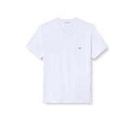 Emporio Armani Core Logoband Lot de 2 t-Shirts à col en V pour Homme, Blanc, Taille M, Blanc/Blanc, M