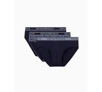 Emporio Armani Core Logoband Lot de 3 Slips pour Homme, Bleu, Taille L, Bleu, L