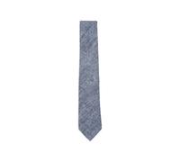 Emporio Armani - Cravate en mélange de soie et de lin - Homme - Accessoires - Bleu - Taille: ONE Size